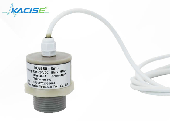 IP68 Resistensi Kimia Fluid Level Meter Ultrasonik Seluruh Tubuh PVDF Anti Korosi